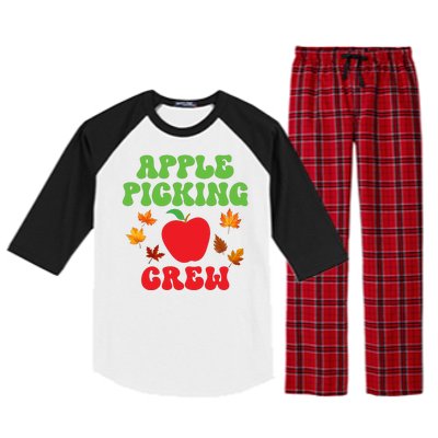 Apple Picking Crew Fall Family Outfit Autumn Fall Apple Lover Apple Picking Raglan Sleeve Pajama Set