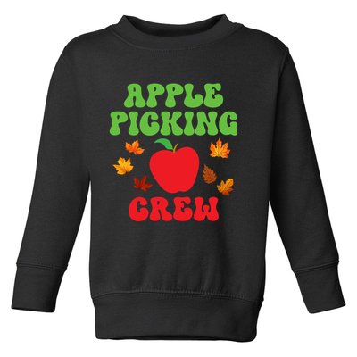 Apple Picking Crew Fall Family Outfit Autumn Fall Apple Lover Apple Picking Toddler Sweatshirt