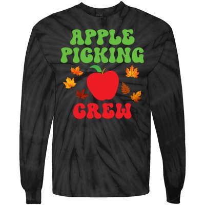 Apple Picking Crew Fall Family Outfit Autumn Fall Apple Lover Apple Picking Tie-Dye Long Sleeve Shirt