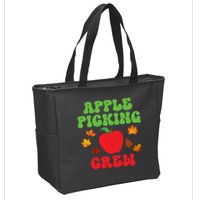 Apple Picking Crew Fall Family Outfit Autumn Fall Apple Lover Apple Picking Zip Tote Bag