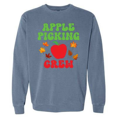 Apple Picking Crew Fall Family Outfit Autumn Fall Apple Lover Apple Picking Garment-Dyed Sweatshirt