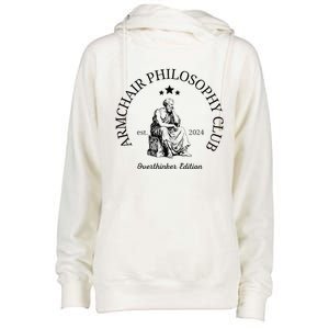 Armchair Philosophy Club Womens Funnel Neck Pullover Hood