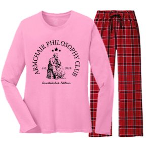 Armchair Philosophy Club Women's Long Sleeve Flannel Pajama Set 