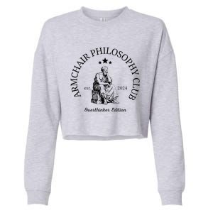 Armchair Philosophy Club Cropped Pullover Crew