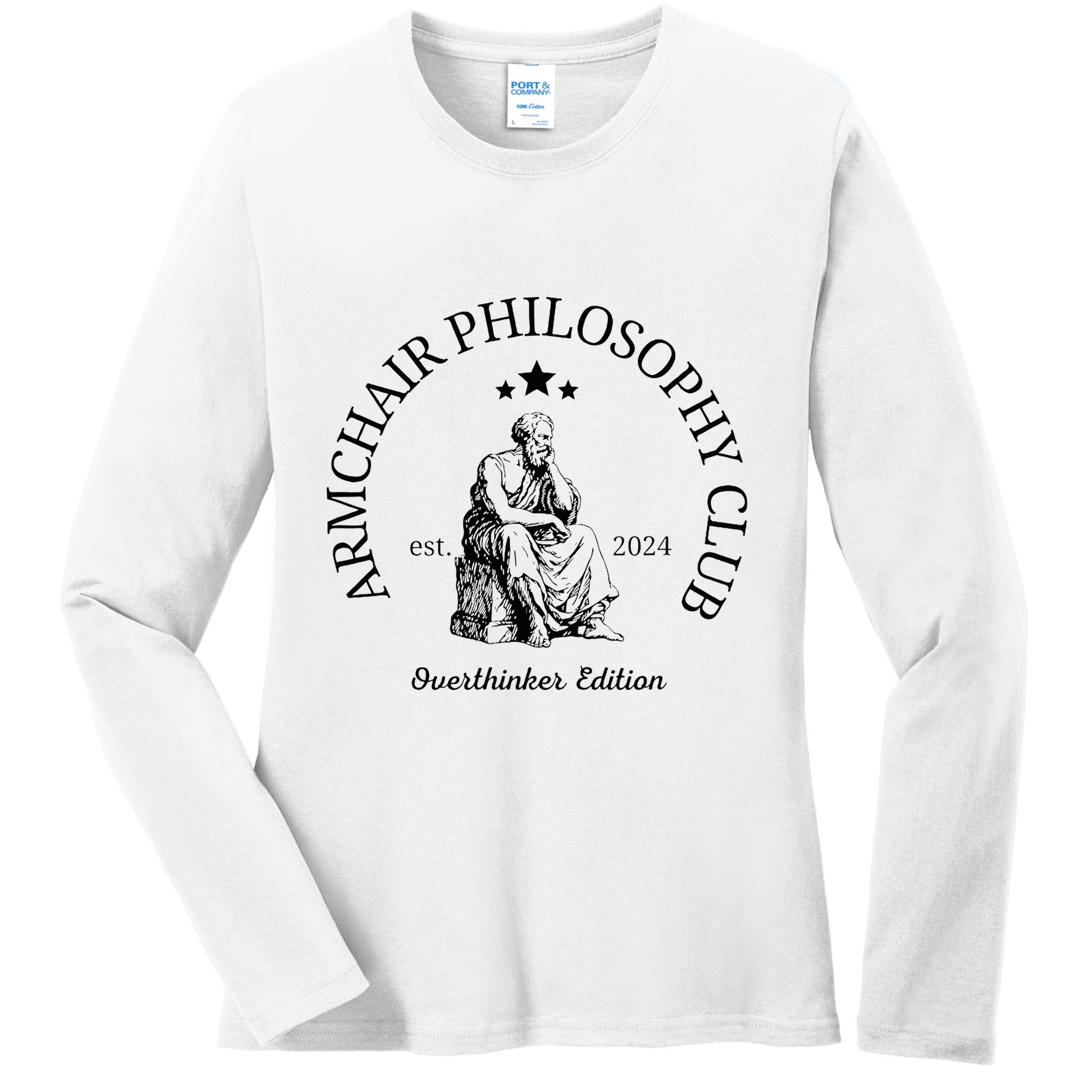 Armchair Philosophy Club Ladies Long Sleeve Shirt