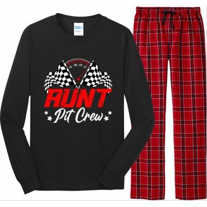 Aunt Pit Crew Birthday Party Race Car Lover Racing Family Long Sleeve Pajama Set