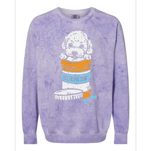 Antidepressant Poodle Cute Animal Pet Dog Lover Owner Gift Colorblast Crewneck Sweatshirt