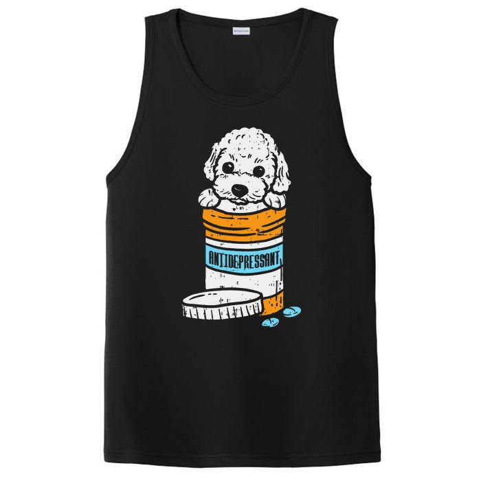 Antidepressant Poodle Cute Animal Pet Dog Lover Owner Gift PosiCharge Competitor Tank