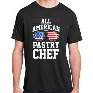 Allamerican Pastry Chef 4th Of July Patriotic American Flag Gift Adult ChromaSoft Performance T-Shirt