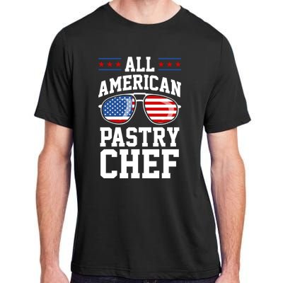 Allamerican Pastry Chef 4th Of July Patriotic American Flag Gift Adult ChromaSoft Performance T-Shirt