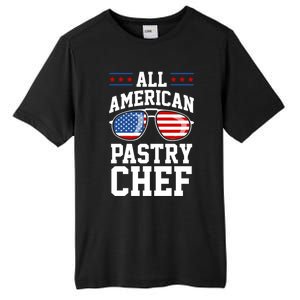 Allamerican Pastry Chef 4th Of July Patriotic American Flag Gift Tall Fusion ChromaSoft Performance T-Shirt