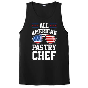 Allamerican Pastry Chef 4th Of July Patriotic American Flag Gift PosiCharge Competitor Tank