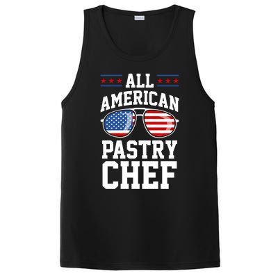 Allamerican Pastry Chef 4th Of July Patriotic American Flag Gift PosiCharge Competitor Tank