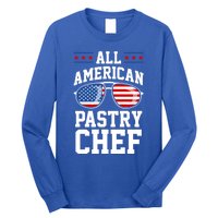 Allamerican Pastry Chef 4th Of July Patriotic American Flag Gift Long Sleeve Shirt