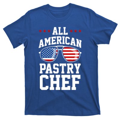 Allamerican Pastry Chef 4th Of July Patriotic American Flag Gift T-Shirt