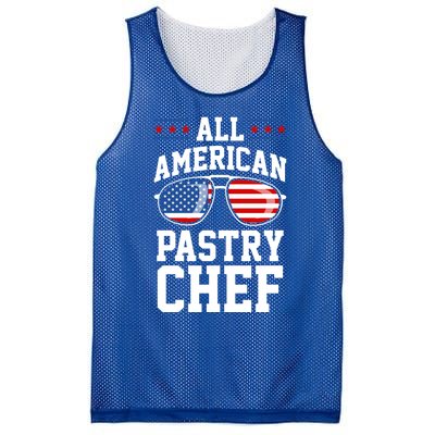 Allamerican Pastry Chef 4th Of July Patriotic American Flag Gift Mesh Reversible Basketball Jersey Tank