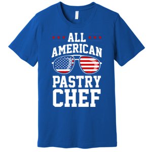 Allamerican Pastry Chef 4th Of July Patriotic American Flag Gift Premium T-Shirt