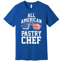 Allamerican Pastry Chef 4th Of July Patriotic American Flag Gift Premium T-Shirt