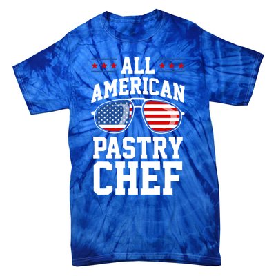 Allamerican Pastry Chef 4th Of July Patriotic American Flag Gift Tie-Dye T-Shirt