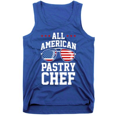 Allamerican Pastry Chef 4th Of July Patriotic American Flag Gift Tank Top