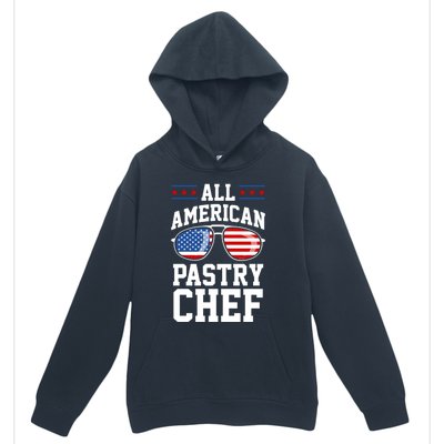 Allamerican Pastry Chef 4th Of July Patriotic American Flag Gift Urban Pullover Hoodie