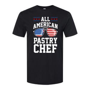 Allamerican Pastry Chef 4th Of July Patriotic American Flag Gift Softstyle CVC T-Shirt