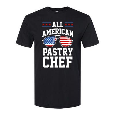 Allamerican Pastry Chef 4th Of July Patriotic American Flag Gift Softstyle CVC T-Shirt