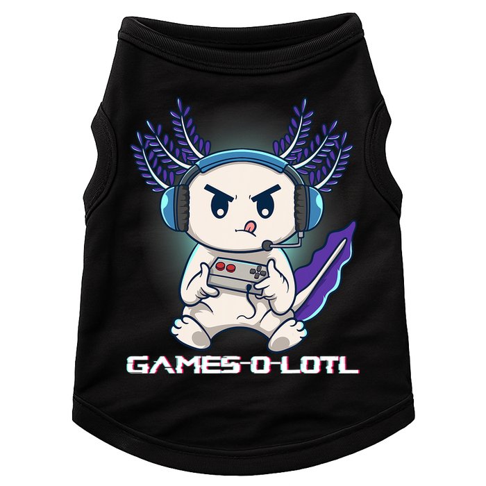 Axolotl Playing Console Video Games Gamesolotl Gaming Doggie Tank