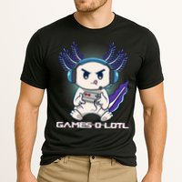 Axolotl Playing Console Video Games Gamesolotl Gaming Cooling Performance Crew T-Shirt