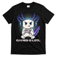 Axolotl Playing Console Video Games Gamesolotl Gaming T-Shirt