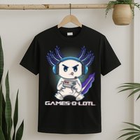 Axolotl Playing Console Video Games Gamesolotl Gaming T-Shirt
