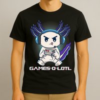 Axolotl Playing Console Video Games Gamesolotl Gaming T-Shirt
