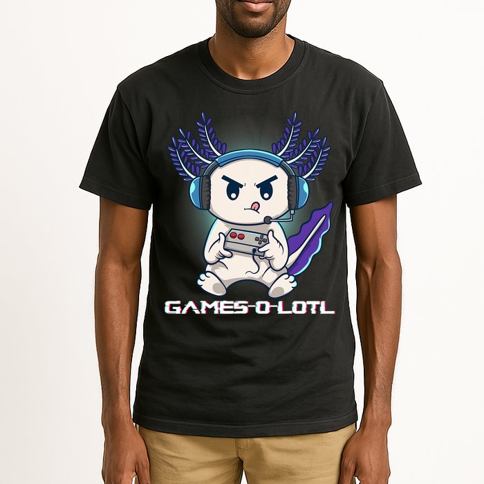 Axolotl Playing Console Video Games Gamesolotl Gaming Tall T-Shirt