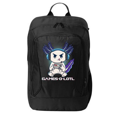 Axolotl Playing Console Video Games Gamesolotl Gaming City Backpack