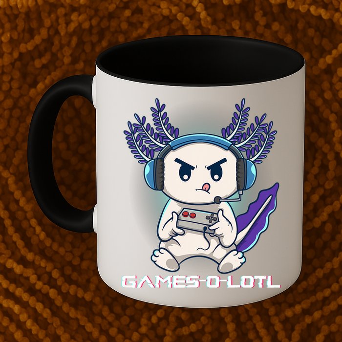 Axolotl Playing Console Video Games Gamesolotl Gaming Mug