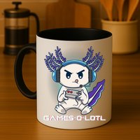 Axolotl Playing Console Video Games Gamesolotl Gaming Mug