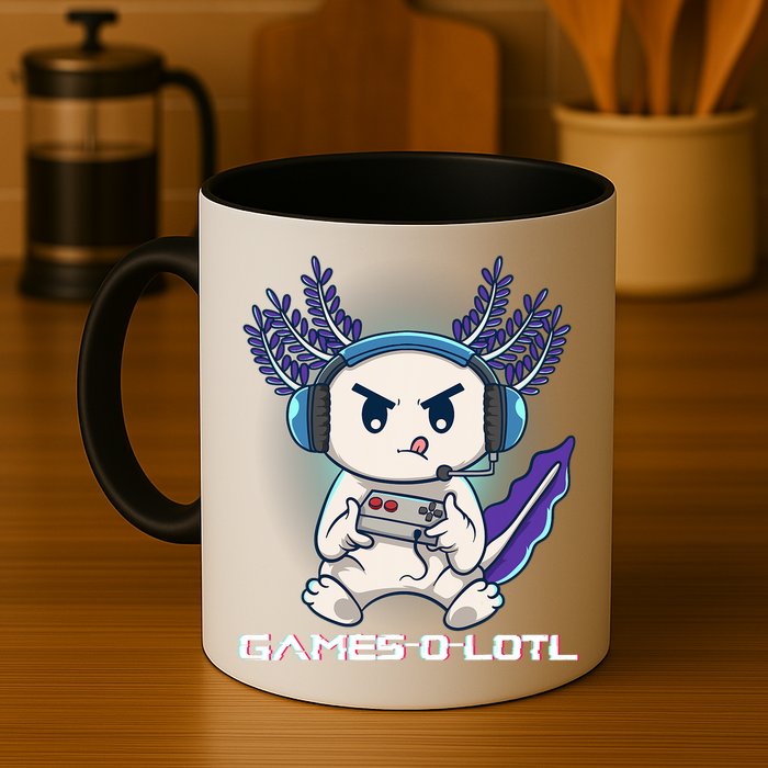 Axolotl Playing Console Video Games Gamesolotl Gaming Mug