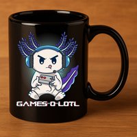 Axolotl Playing Console Video Games Gamesolotl Gaming 11oz C Handle Ceramic Mug