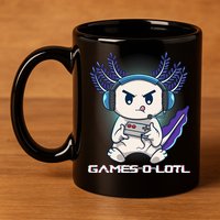 Axolotl Playing Console Video Games Gamesolotl Gaming 11oz C Handle Ceramic Mug