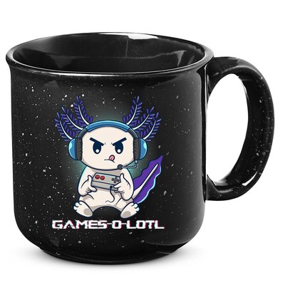 Axolotl Playing Console Video Games Gamesolotl Gaming 15oz Campfire Ceramic Mug