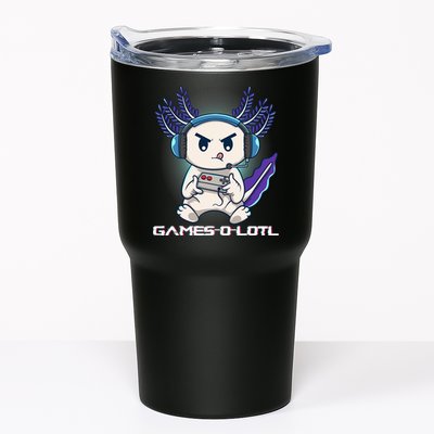 Axolotl Playing Console Video Games Gamesolotl Gaming Tumbler