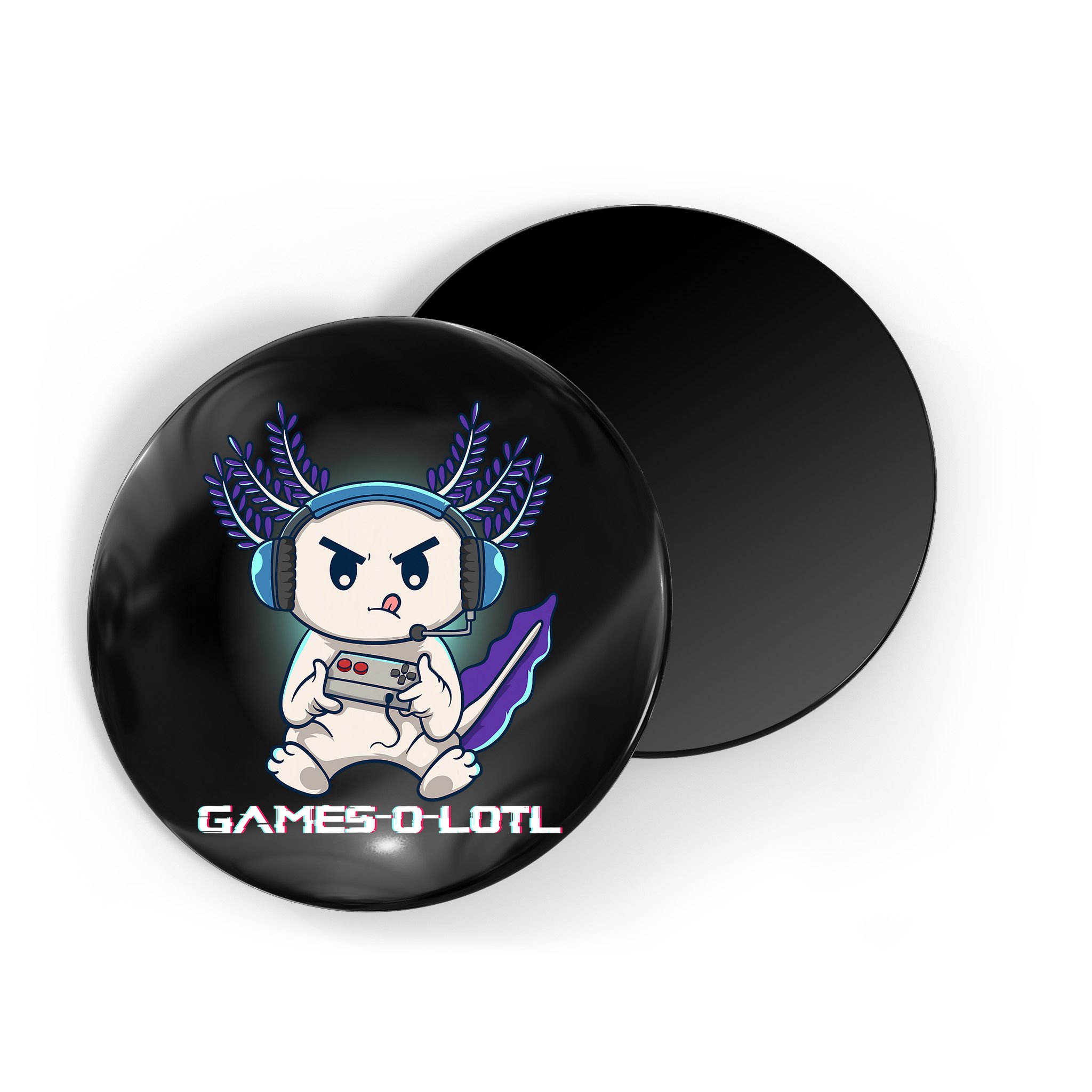 Axolotl Playing Console Video Games Gamesolotl Gaming Magnet