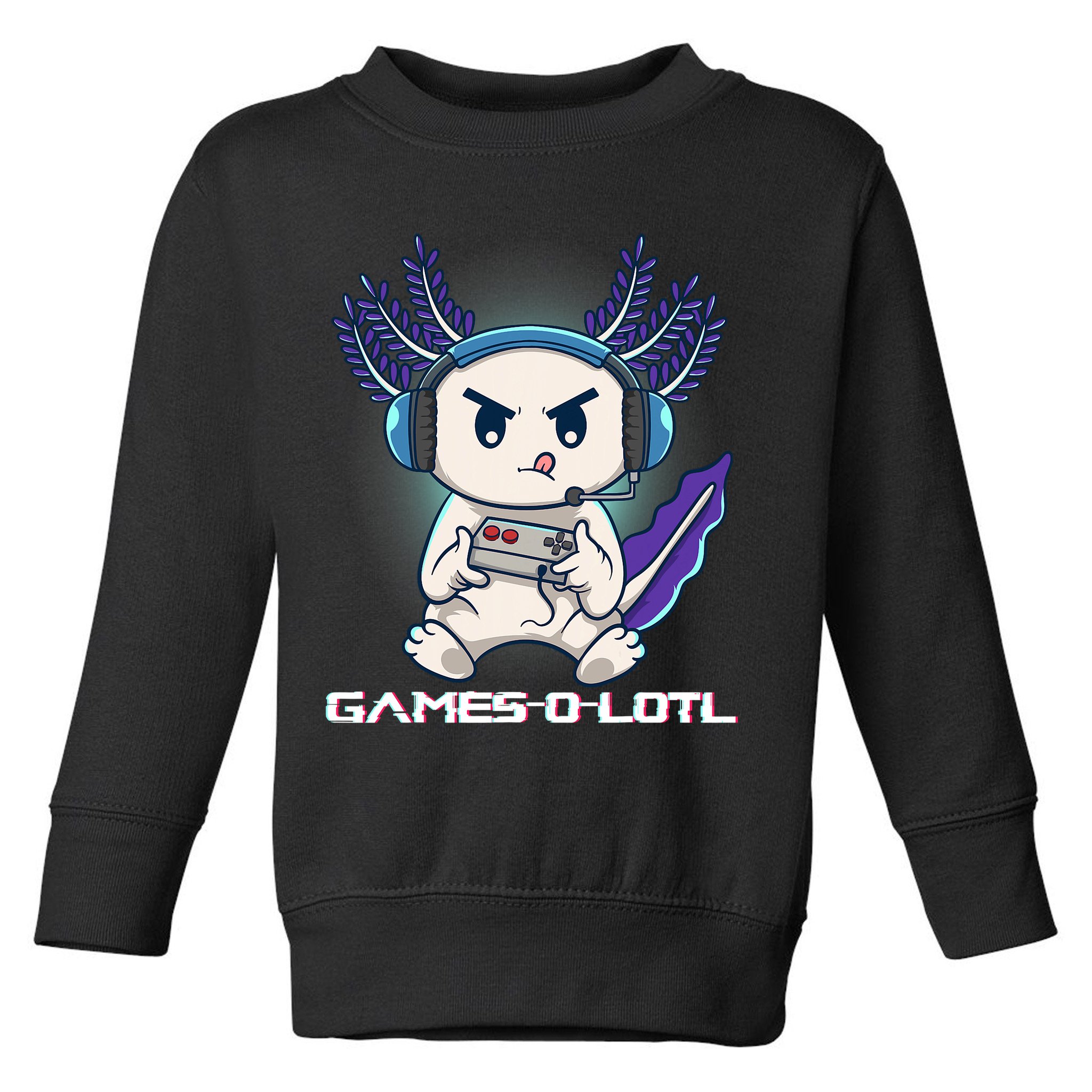 Axolotl Playing Console Video Games Gamesolotl Gaming Toddler Sweatshirt