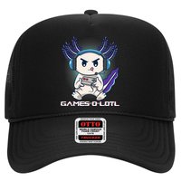Axolotl Playing Console Video Games Gamesolotl Gaming Hat