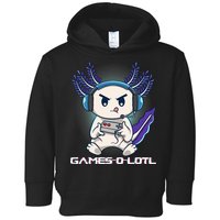 Axolotl Playing Console Video Games Gamesolotl Gaming Toddler Hoodie
