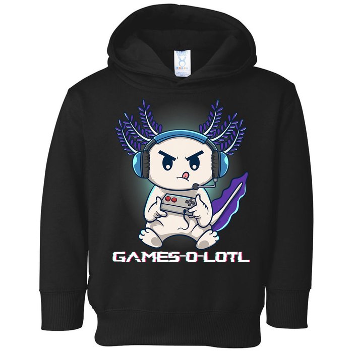 Axolotl Playing Console Video Games Gamesolotl Gaming Toddler Hoodie
