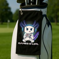 Axolotl Playing Console Video Games Gamesolotl Gaming Golf Towel
