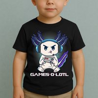 Axolotl Playing Console Video Games Gamesolotl Gaming Toddler T-Shirt