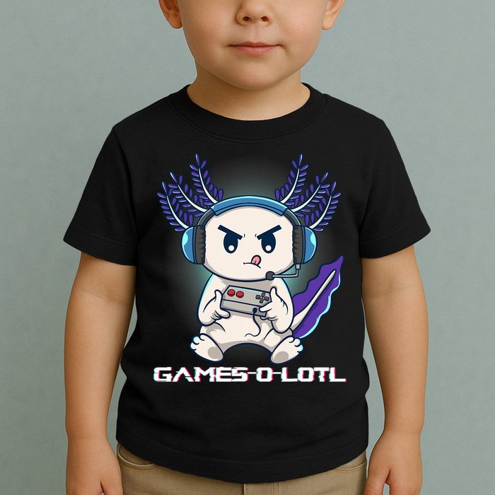 Axolotl Playing Console Video Games Gamesolotl Gaming Toddler T-Shirt