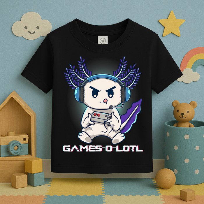 Axolotl Playing Console Video Games Gamesolotl Gaming Toddler T-Shirt